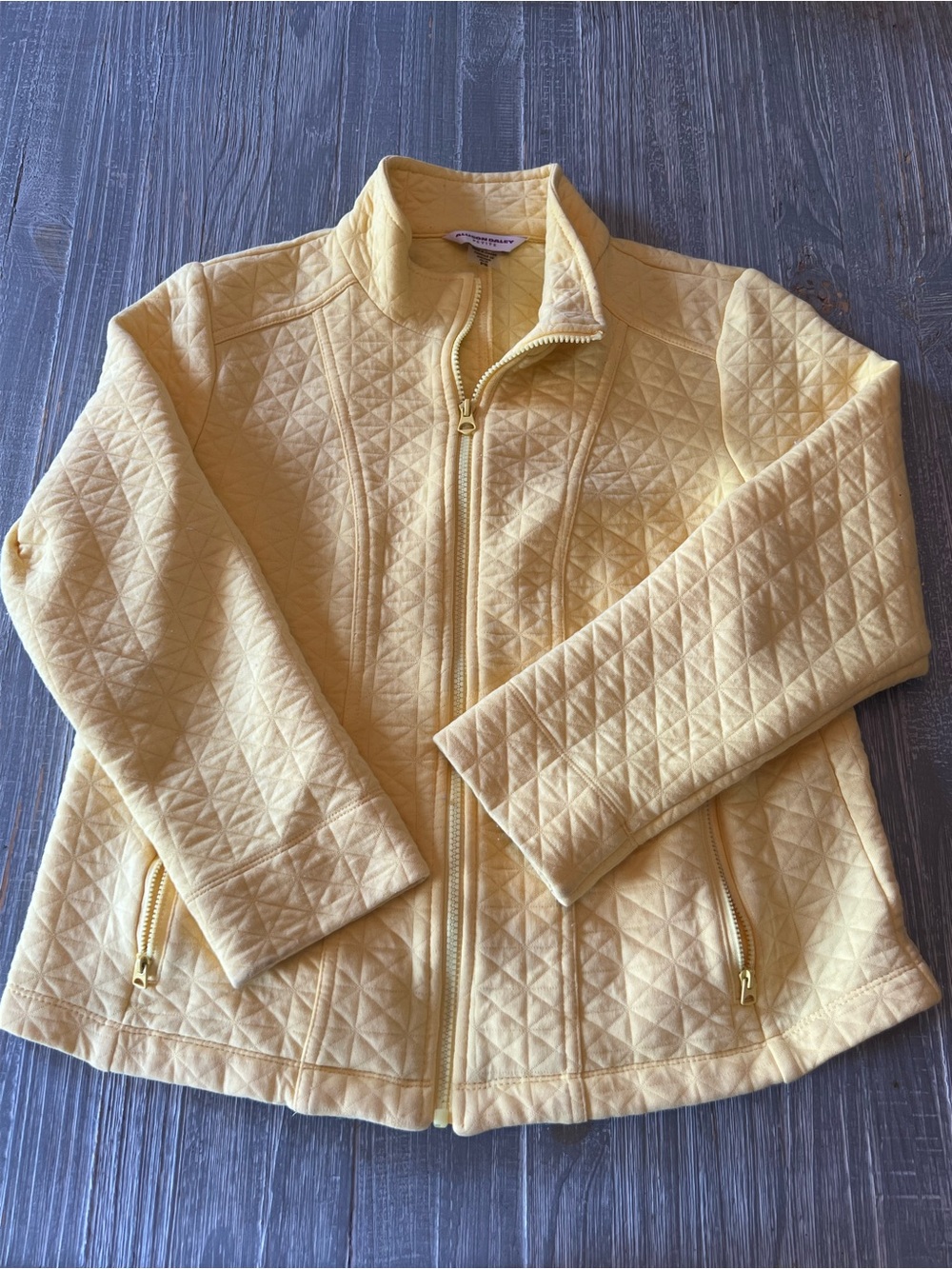Allison Daley Pale Yellow Quilted Puffer Jacket